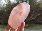 Polished Rose Quartz Standing Free Forms x 2 From Madagascar - Toprock Gemstones and Minerals 