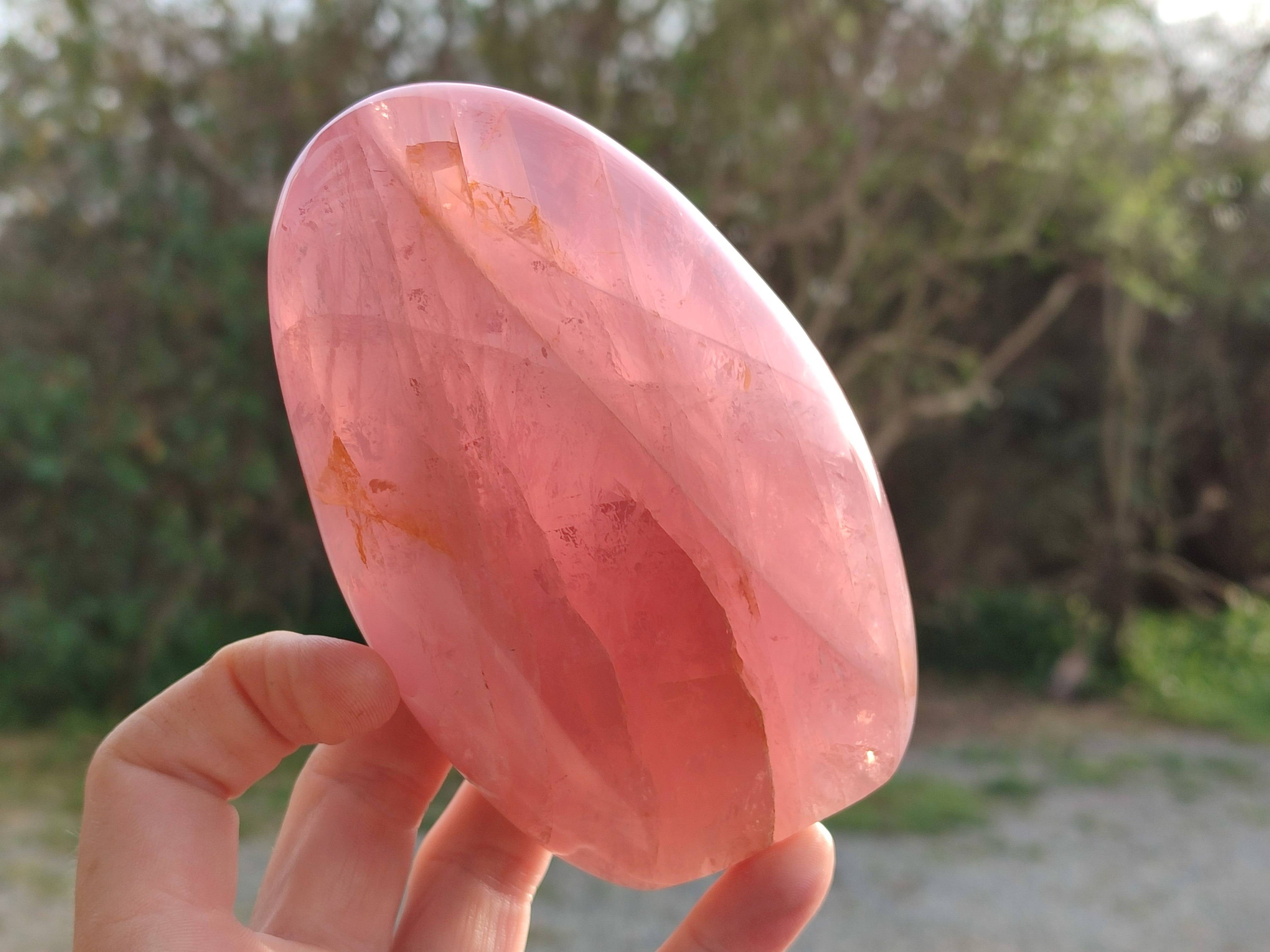 Polished Rose Quartz Standing Free Forms x 2 From Madagascar - Toprock Gemstones and Minerals 