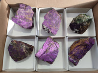 Natural Metallic Purpurite Specimens x 6 From Erongo, Namibia