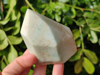 Polished Blue Smithsonite Aragonite Points x 6 From Congo