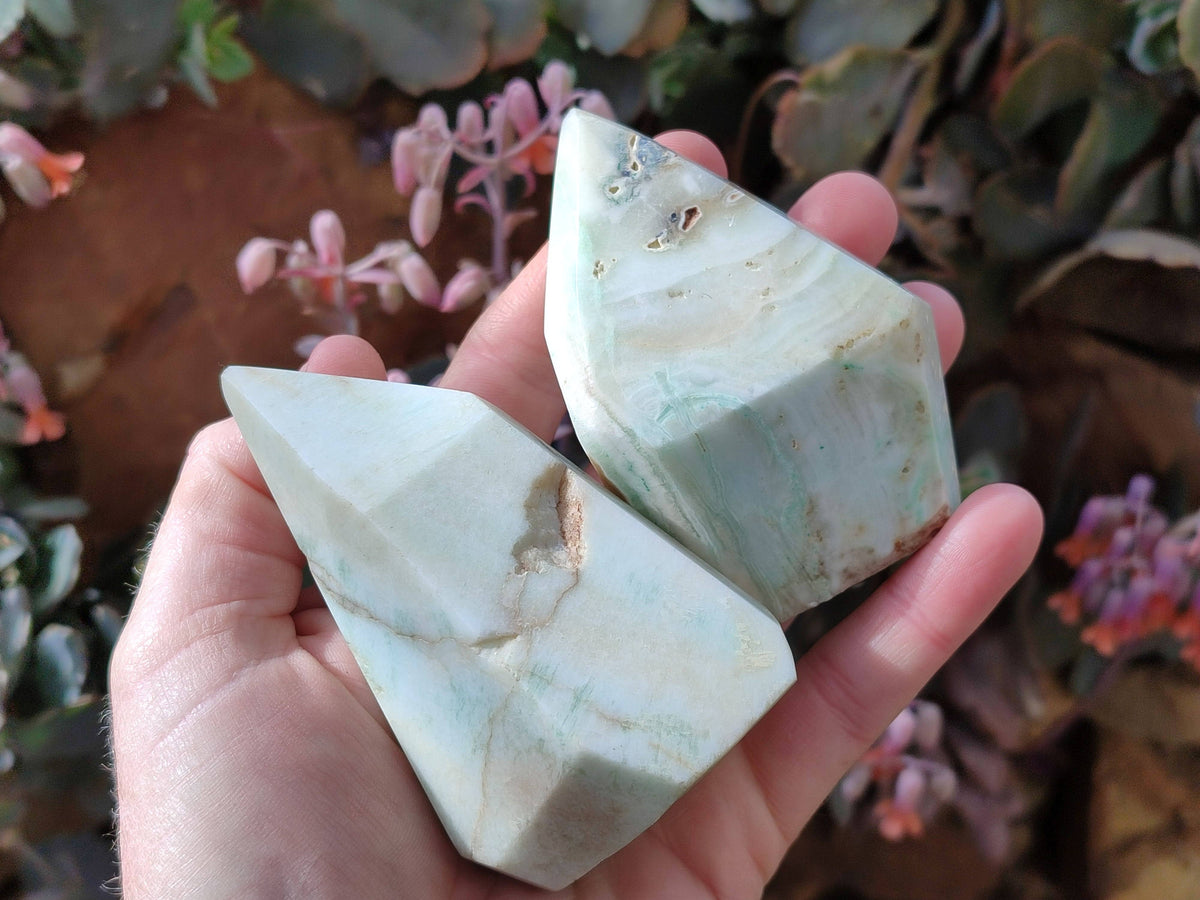 Polished Blue Smithsonite Aragonite Points x 6 From Congo - Toprock Gemstones and Minerals 