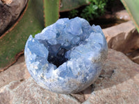 Polished Celestite Geode x 1 From Sakoany, Madagascar