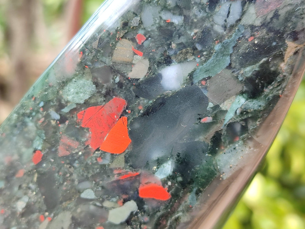 Polished Bloodstone Standing Free Forms x 2 From Swaziland - Toprock Gemstones and Minerals 