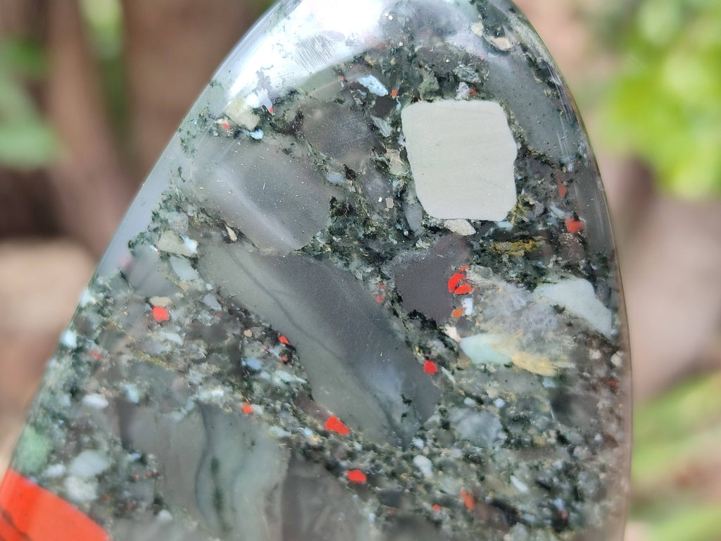 Polished Bloodstone Standing Free Forms x 2 From Swaziland - Toprock Gemstones and Minerals 