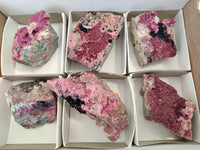 Natural Drusy Salrose on Dolomite Matrix Specimens x 6 From Kakanda, Congo