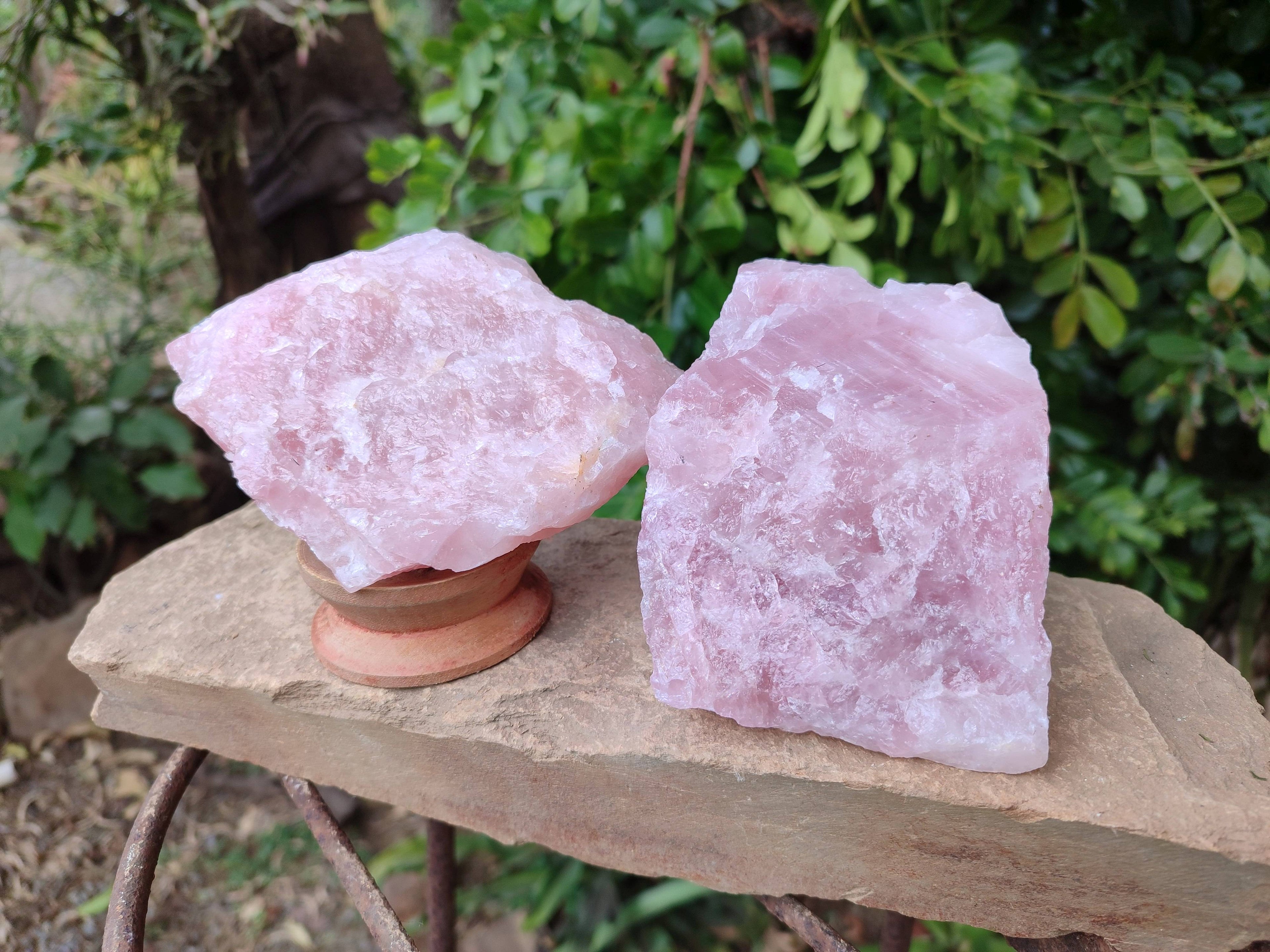 Natural Pink Rose Quartz Cobbed Specimens x 12 From North Cape, South Africa - Toprock Gemstones and Minerals 