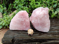 Natural Pink Rose Quartz Cobbed Specimens x 12 From North Cape, South Africa