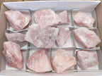 Natural Pink Rose Quartz Cobbed Specimens x 12 From North Cape, South Africa - Toprock Gemstones and Minerals 