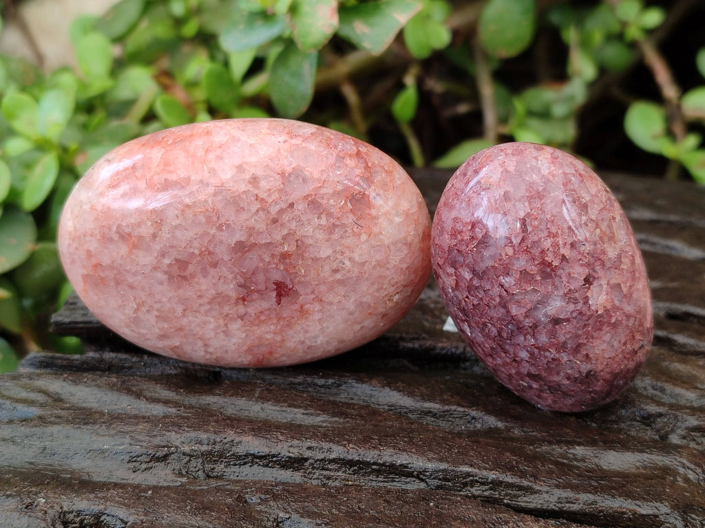 Polished Hematoid Quartz Palm Stones x 20 From Madagascar - Toprock Gemstones and Minerals 