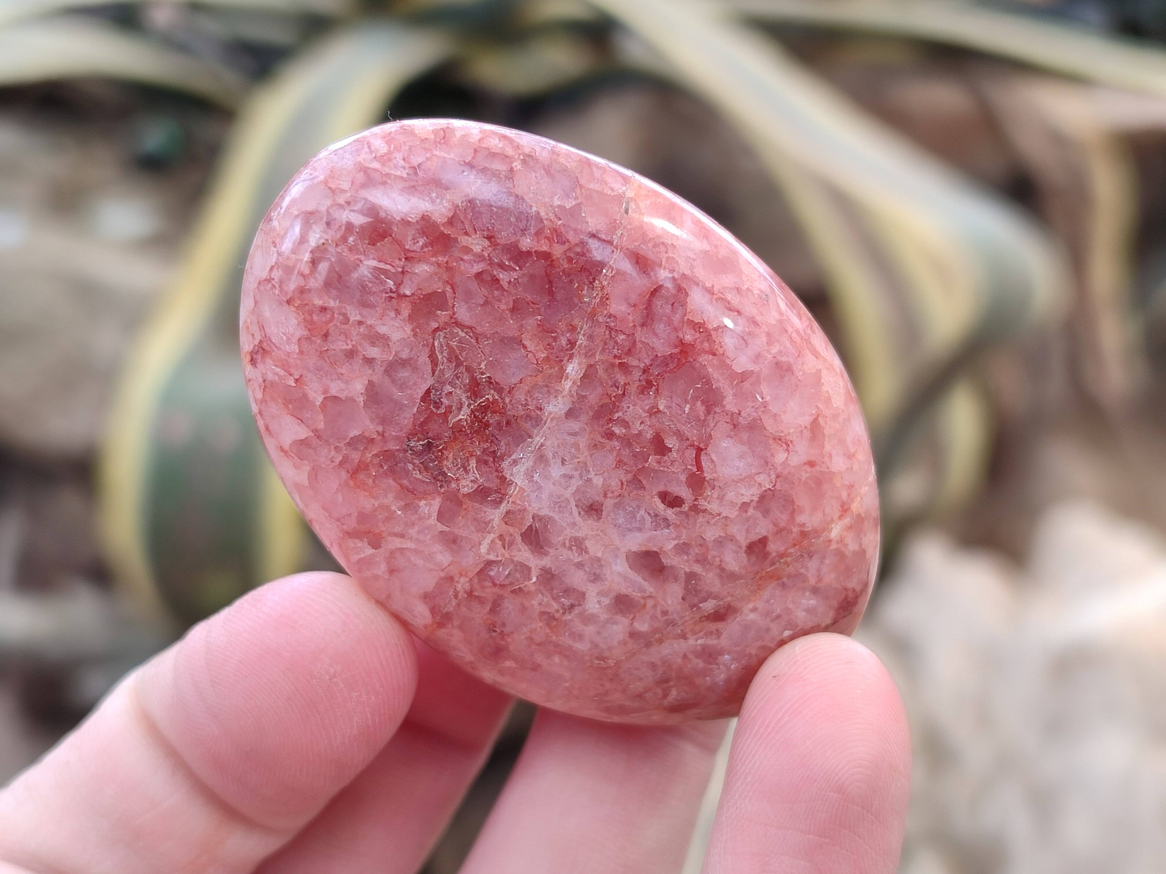 Polished Hematoid Quartz Palm Stones x 20 From Madagascar - Toprock Gemstones and Minerals 