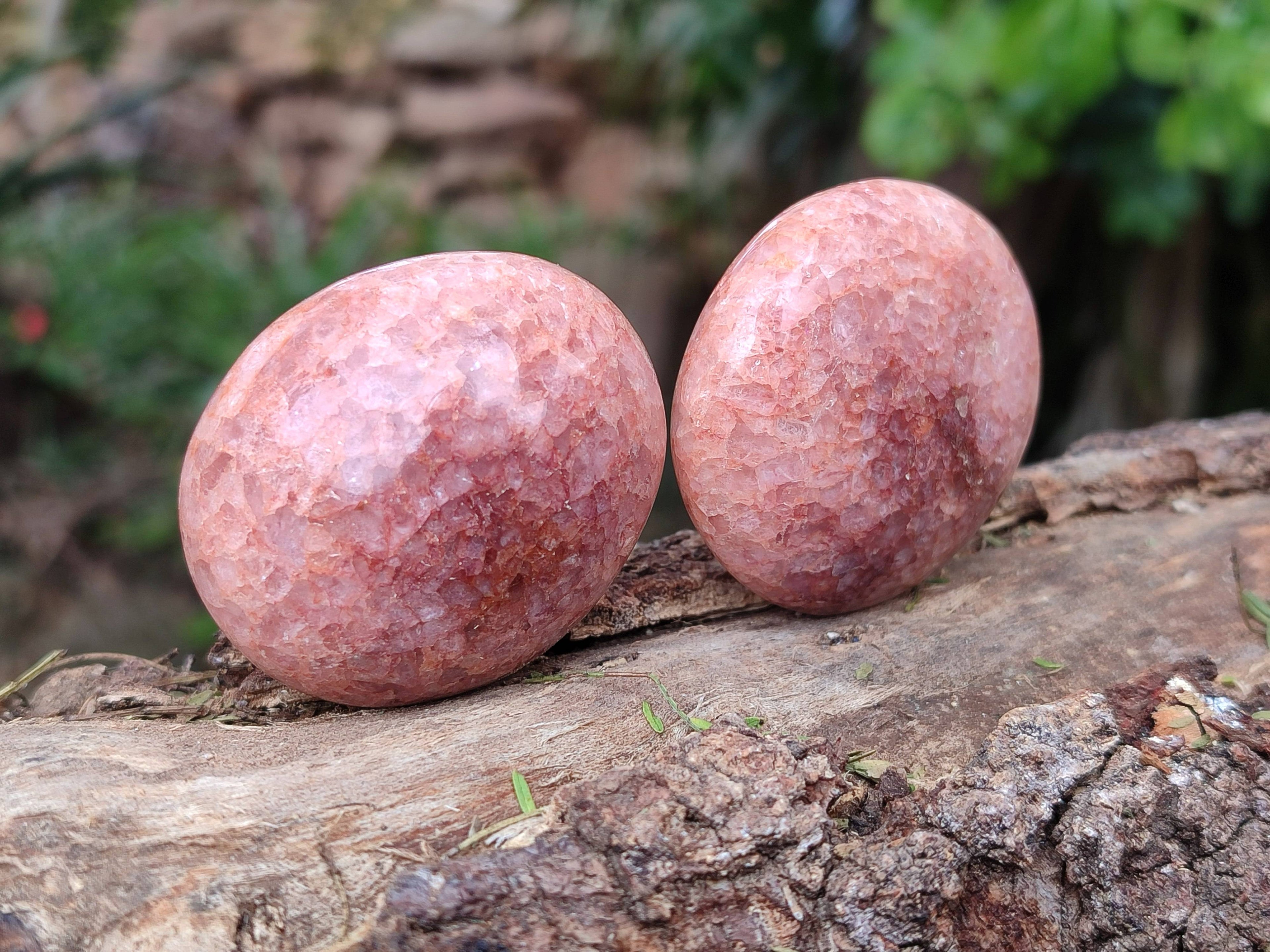 Polished Hematoid Quartz Palm Stones x 20 From Madagascar - Toprock Gemstones and Minerals 