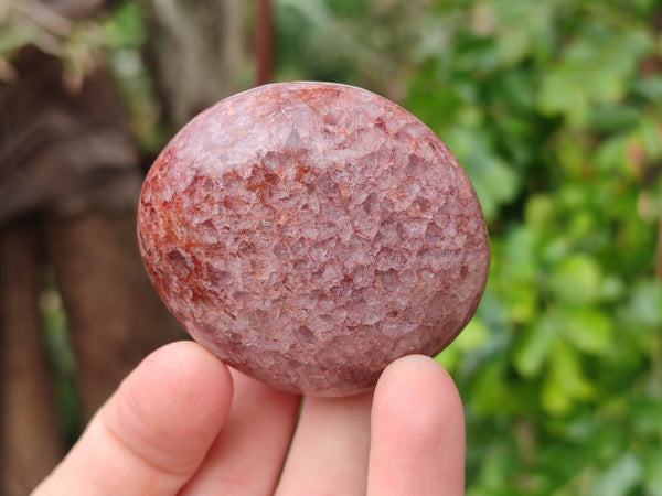 Polished Hematoid Quartz Palm Stones x 20 From Madagascar