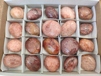 Polished Hematoid Quartz Palm Stones x 20 From Madagascar