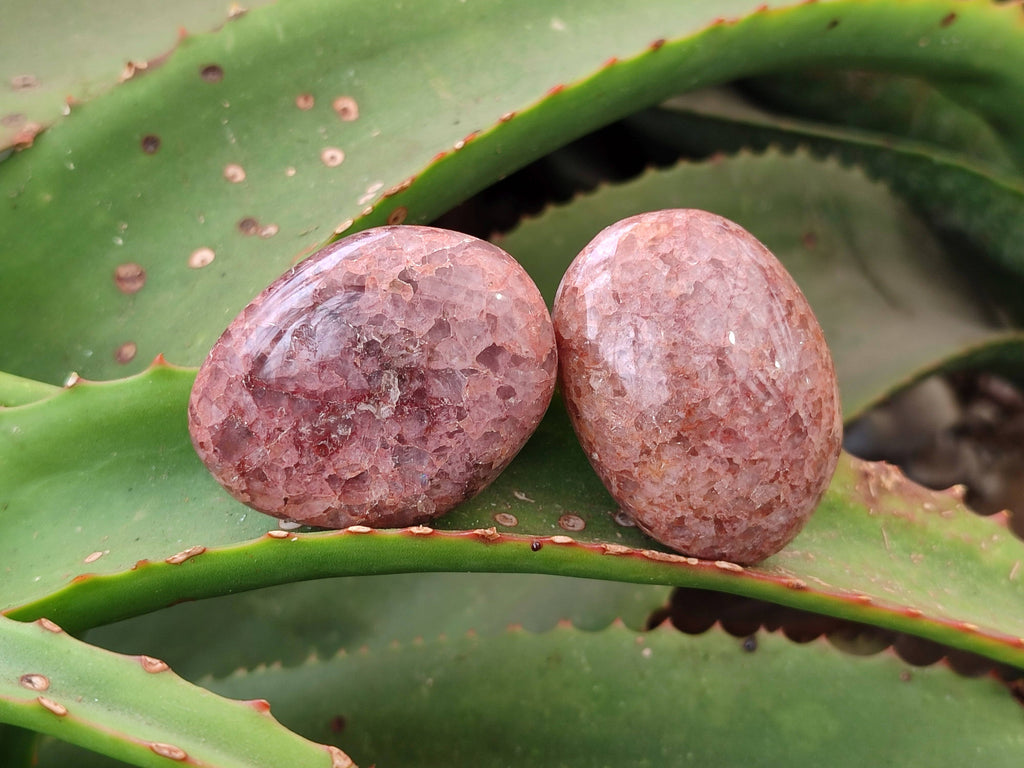 Polished Hematoid Quartz Palm Stones x 20 From Madagascar - Toprock Gemstones and Minerals 