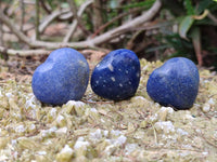 Polished Mini Lazulite Hearts x 35 From Madagascar