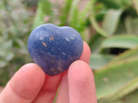 Polished Mini Lazulite Hearts x 35 From Madagascar