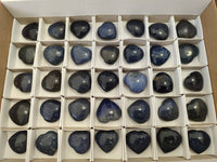 Polished Mini Lazulite Hearts x 35 From Madagascar