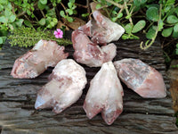 Natural Hematoid Quartz Crystals x 6 From Zimbabwe