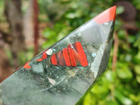 Polished Bloodstone Points x 3 From Swaziland