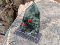Polished Bloodstone Points x 3 From Swaziland
