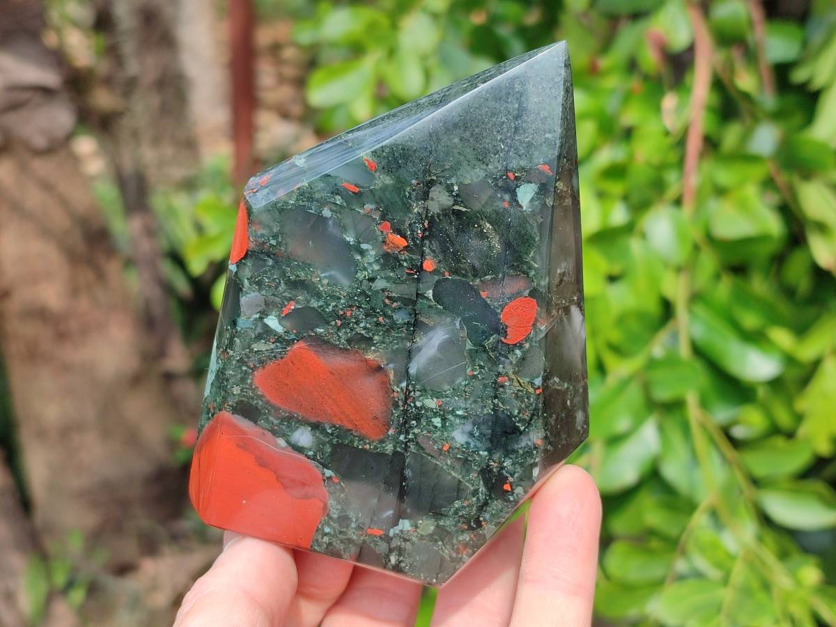 Polished Bloodstone Points x 3 From Swaziland - Toprock Gemstones and Minerals 