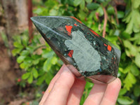 Polished Bloodstone Points x 3 From Swaziland