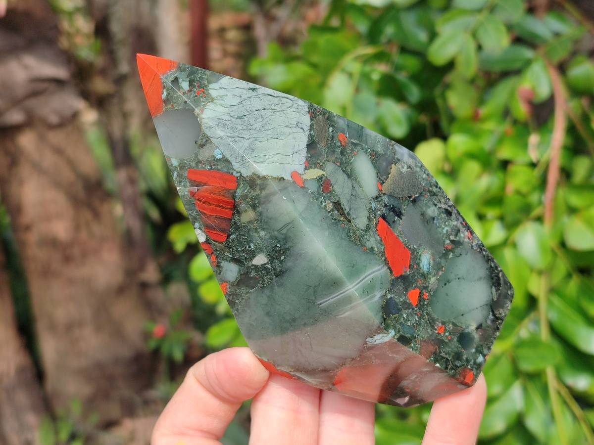 Polished Bloodstone Points x 3 From Swaziland - Toprock Gemstones and Minerals 