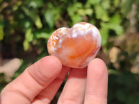 Polished Carnelian Agate Hearts x 20 From Madagascar