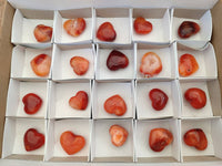 Polished Carnelian Agate Hearts x 20 From Madagascar