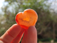 Polished Carnelian Agate Hearts x 20 From Madagascar