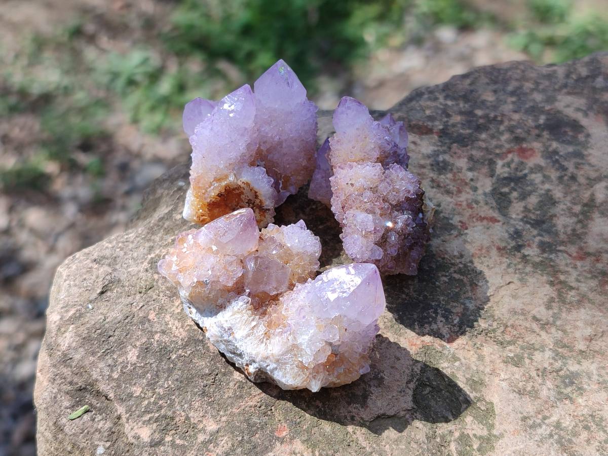 Natural Amethyst Spirit Quartz Crystals x 20 From South Africa - Toprock Gemstones and Minerals 