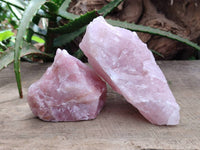 Natural Pink Rose Quartz Cobbed Specimens x 12 From North Cape, South Africa