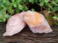 Natural Pink Rose Quartz Cobbed Specimens x 12 From North Cape, South Africa