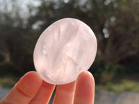 Polished Rose Quartz Palm Stones x 12 From Madagascar