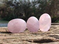 Polished Rose Quartz Palm Stones x 12 From Madagascar