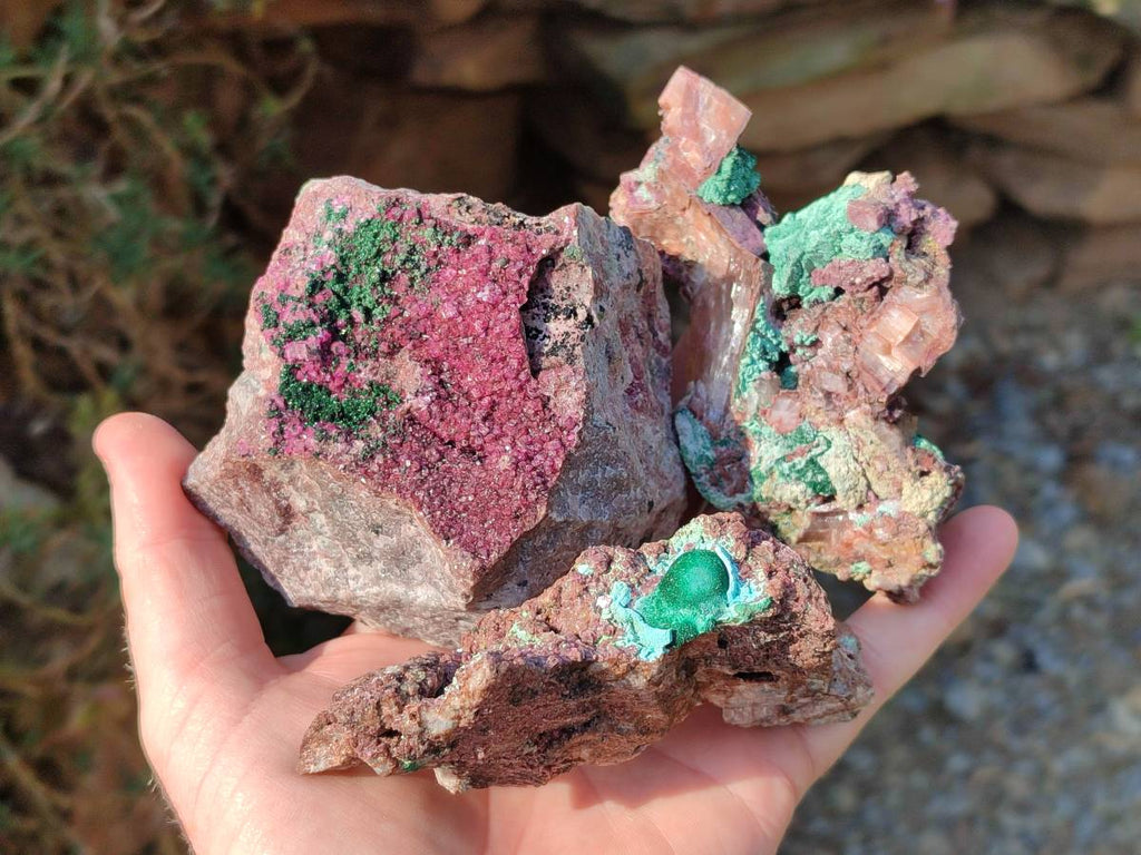 Natural Drusy Salrose on Dolomite Matrix Specimens x 6 From Kakanda, Congo - Toprock Gemstones and Minerals 