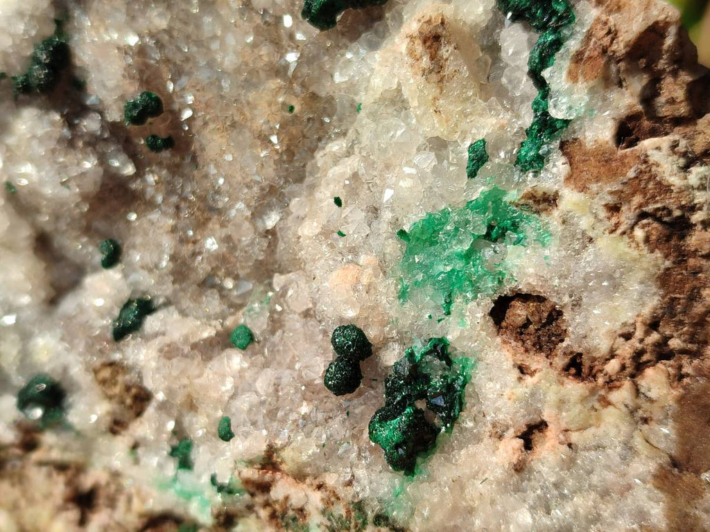Natural Ball Malachite On Dolomite Matrix Specimens x 2 From Kambove, Congo - Toprock Gemstones and Minerals 