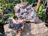 Natural Ball Malachite On Dolomite Matrix Specimens x 2 From Kambove, Congo