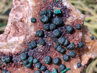 Natural Ball Malachite On Dolomite Matrix Specimens x 2 From Kambove, Congo