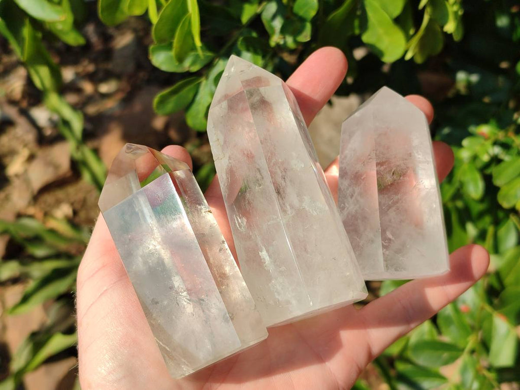 Polished Clear Quartz Crystals x 6 From Madagascar - Toprock Gemstones and Minerals 
