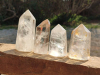 Polished Clear Quartz Crystals x 6 From Madagascar