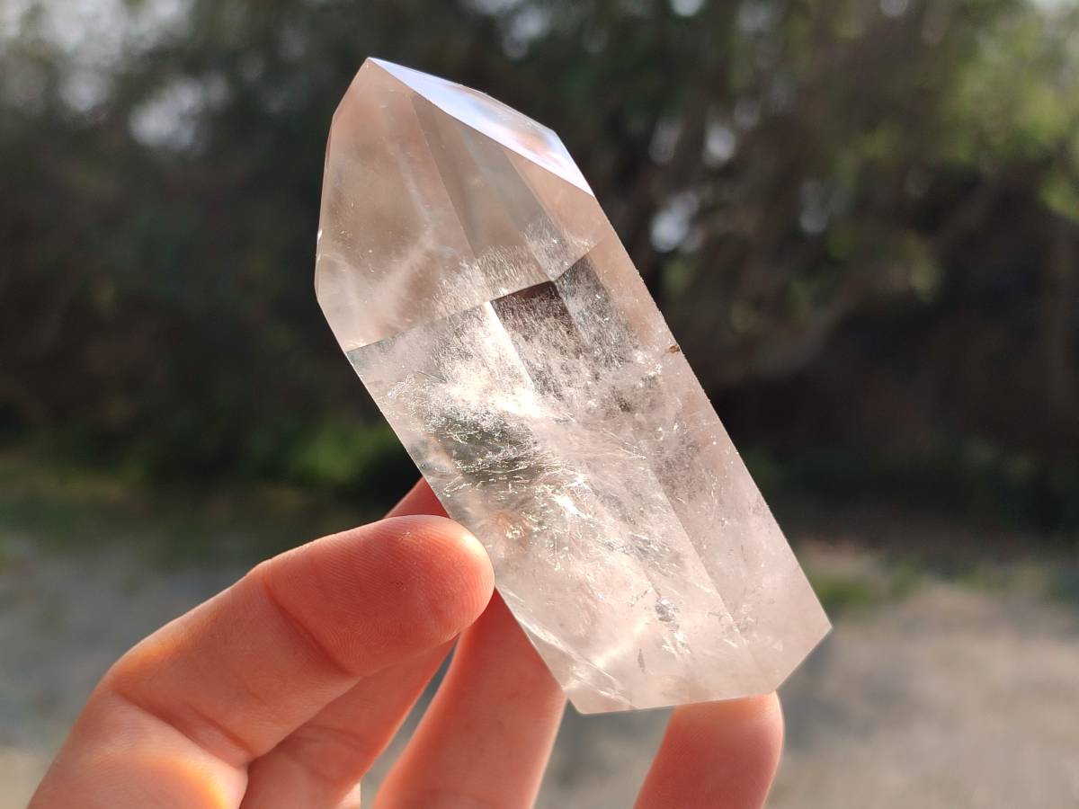 Polished Clear Quartz Crystals x 6 From Madagascar - Toprock Gemstones and Minerals 