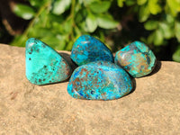 Polished Shattuckite Free Forms x 35 From Congo
