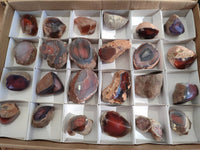 Polished On One Side Red Sashe River Agate Nodules x 24 From Zimbabwe