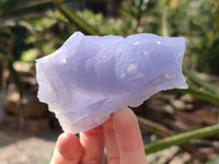 Natural Etched Blue Chalcedony Specimens x 12 From Nsanje, Malawi