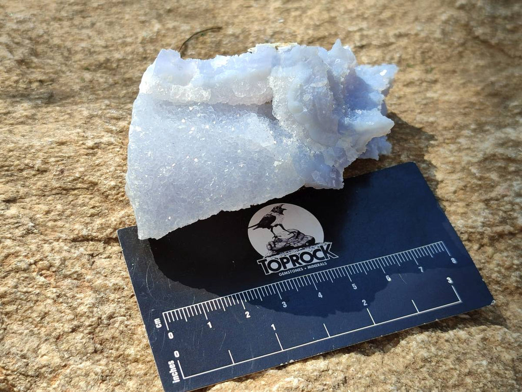 Natural Etched Blue Chalcedony Specimens x 12 From Nsanje, Malawi - Toprock Gemstones and Minerals 