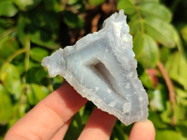 Natural Etched Blue Chalcedony Specimens x 12 From Nsanje, Malawi