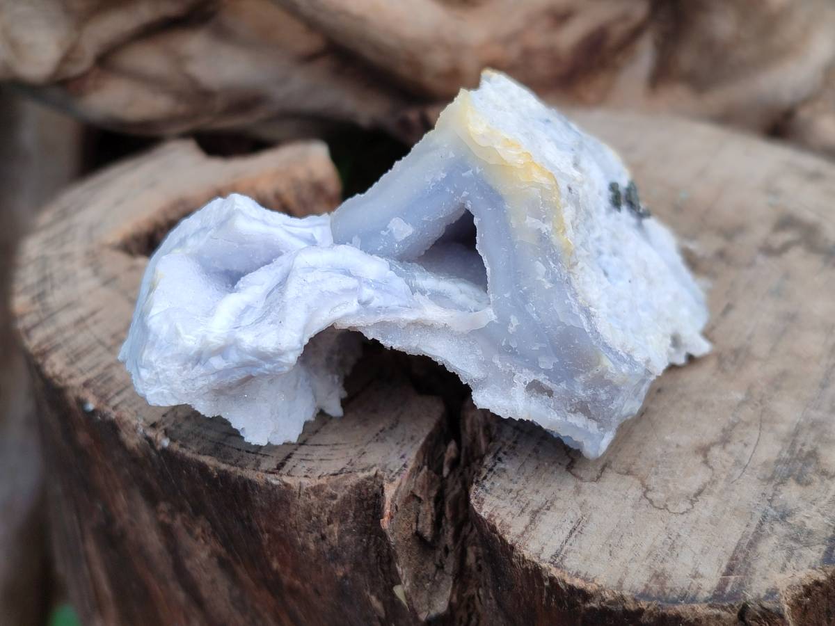 Natural Etched Blue Chalcedony Specimens x 12 From Nsanje, Malawi - Toprock Gemstones and Minerals 