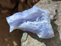 Natural Etched Blue Chalcedony Specimens x 12 From Nsanje, Malawi