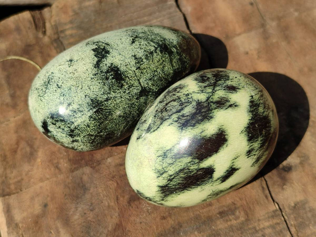 Polished Leopard Stone Palm Stones x 9 From Zimbabwe - Toprock Gemstones and Minerals 